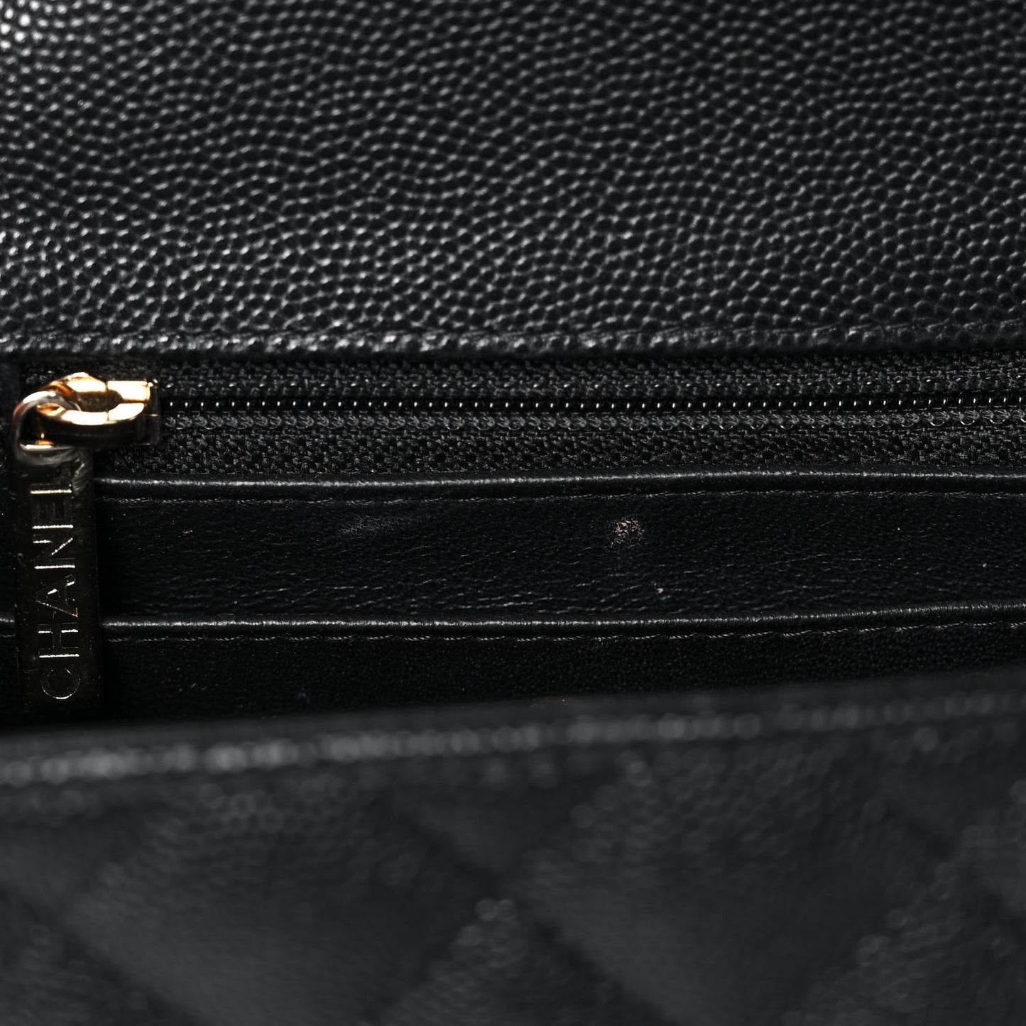 Caviar Quilted Mini Square Flap Black