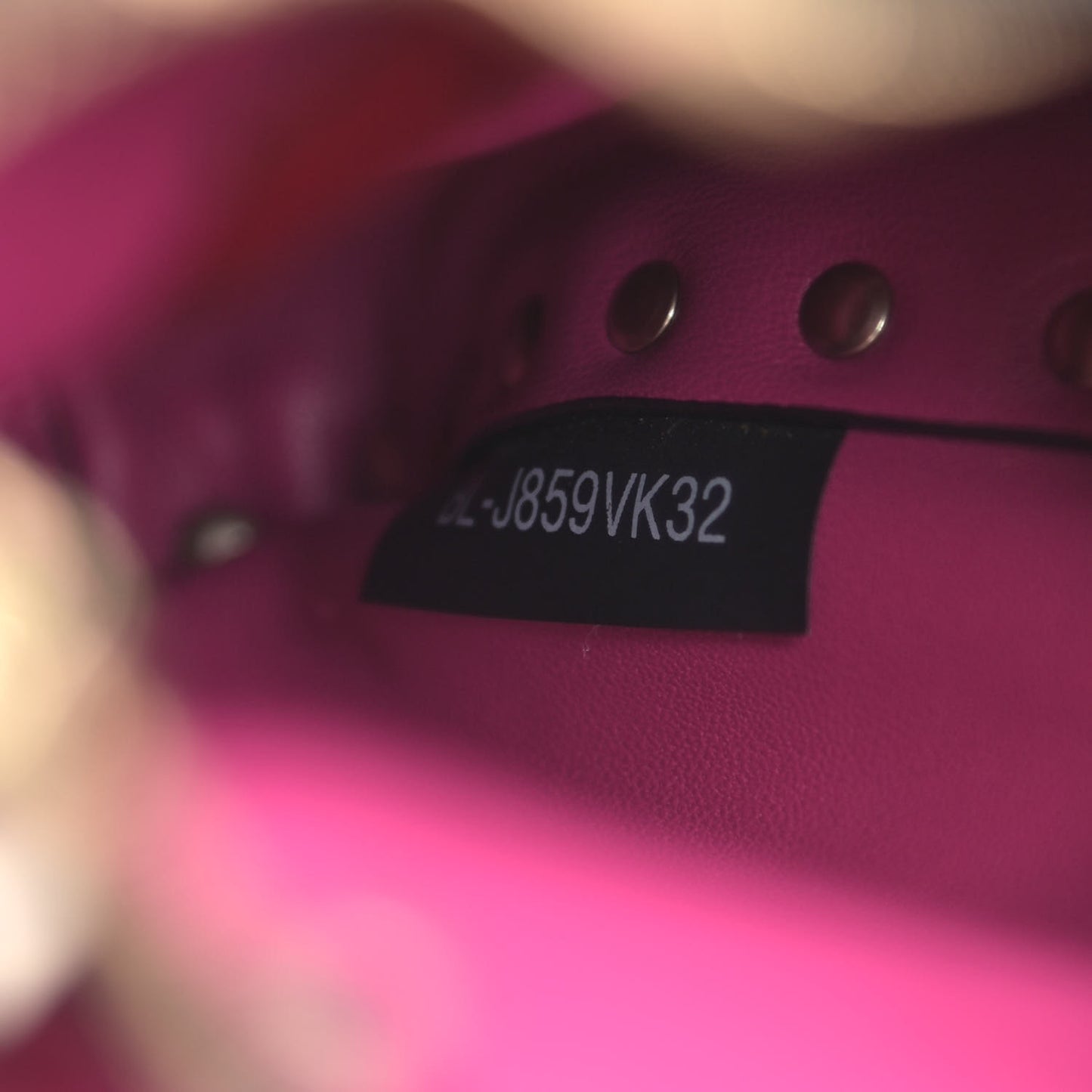 Calfskin Mini Rockstud Backpack Fuxia Black