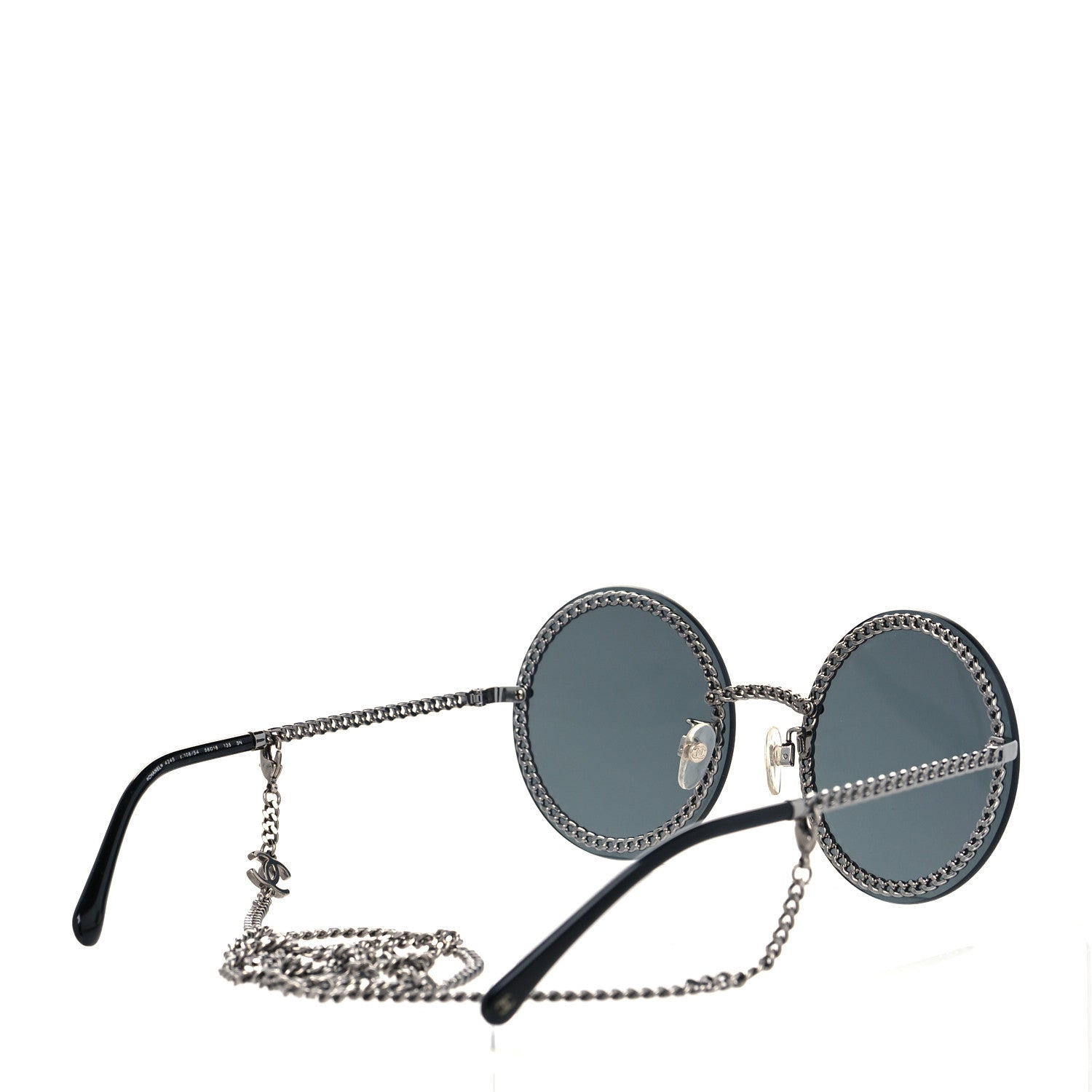 Chanel Round Chain Sunglasses 4245 Black 4 of 7