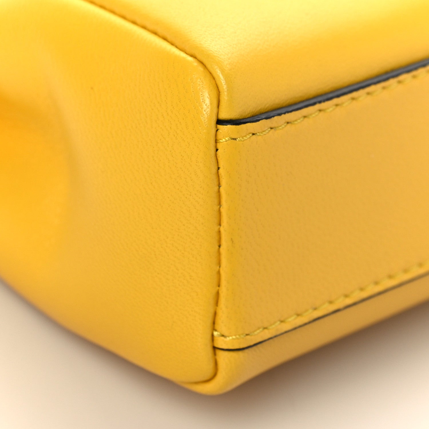 Fendi Shiny Nappa Micro Peekaboo Iconic Satchel Sunflower 8 of 10