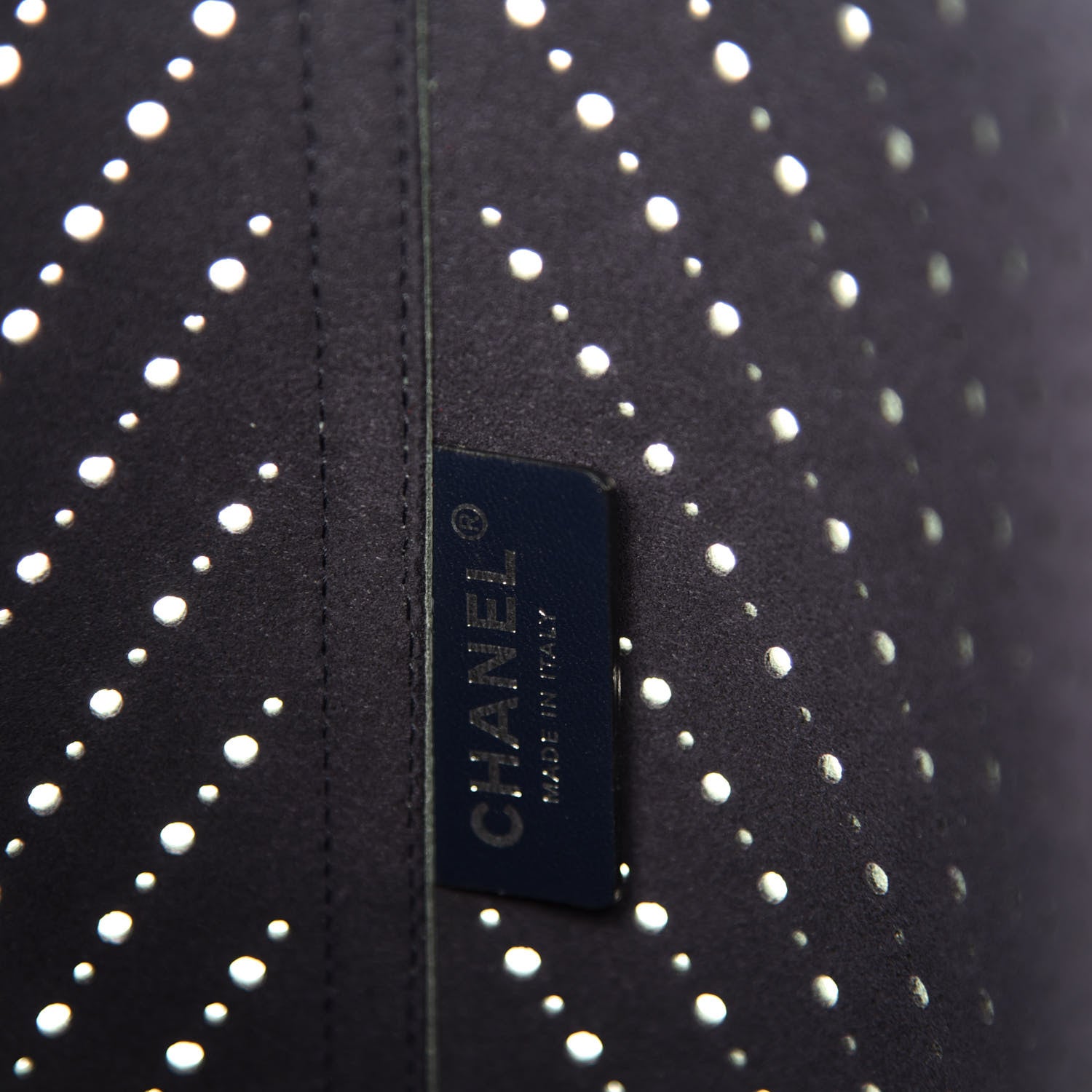 Chanel Perforated Grained Calfskin Large Shopping Tote Green 11 of 14