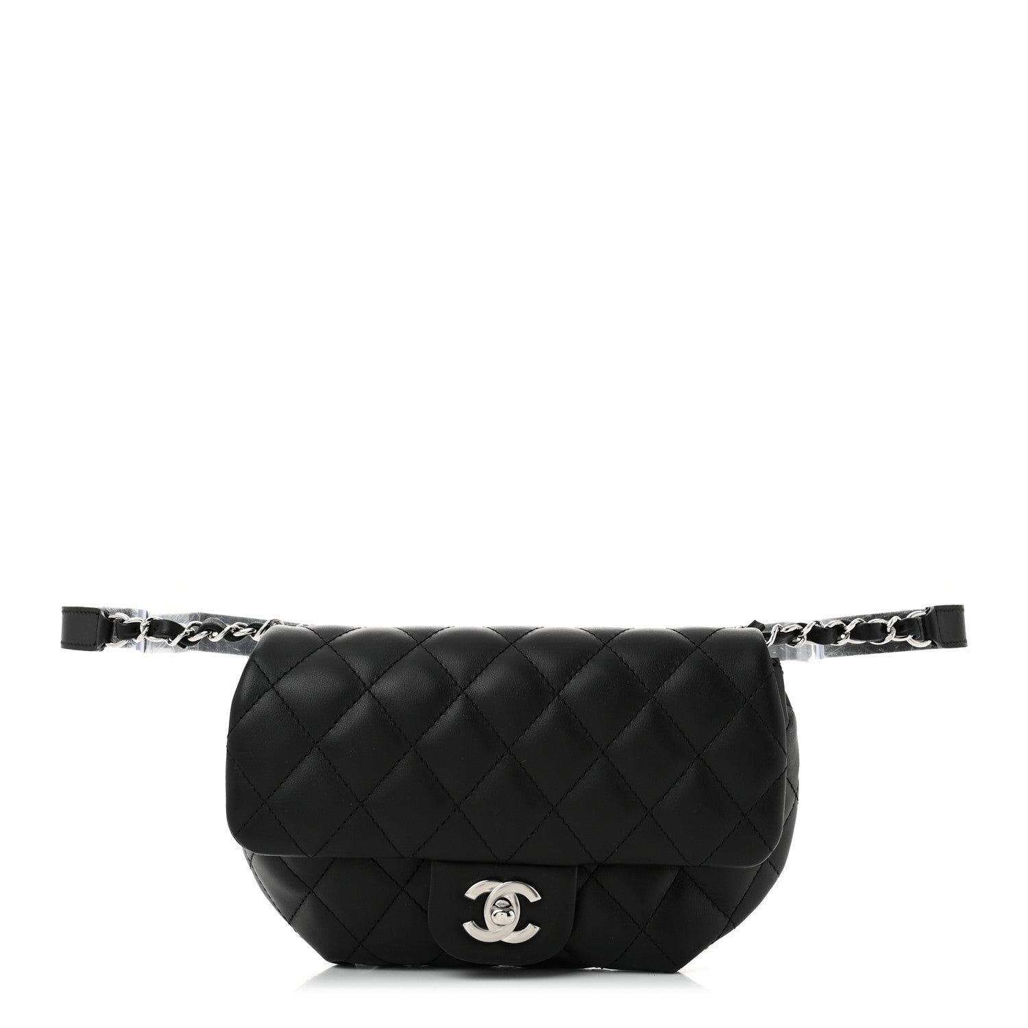 Chanel Calfskin Quilted CC Uniform Flap Belt Bag Black 1 of 11