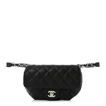 Chanel Calfskin Quilted CC Uniform Flap Belt Bag Black 1 of 11