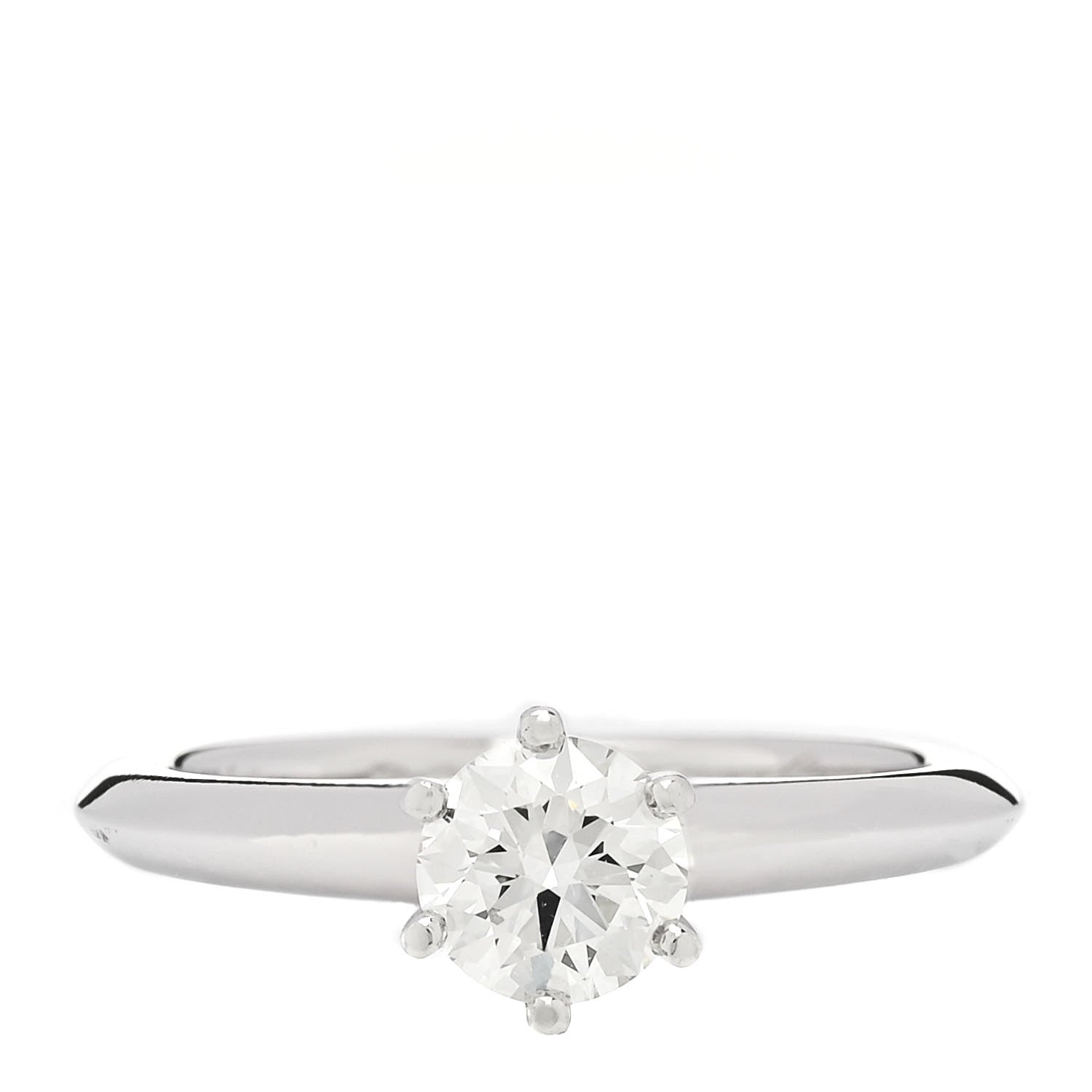 Tiffany Platinum Diamond .46ct Solitaire Engagement Ring 46 3.75 1 of 8