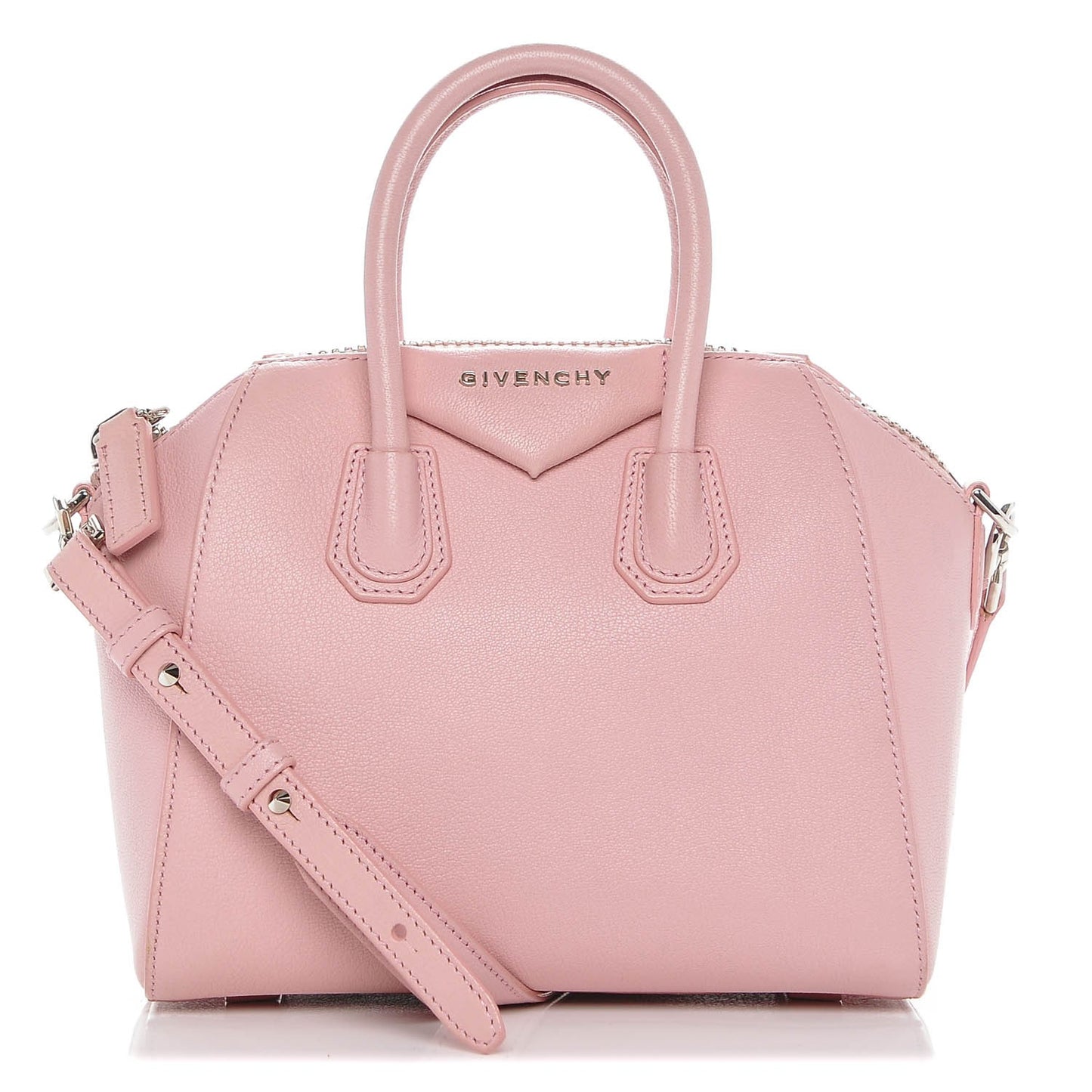 Sugar Goatskin Mini Antigona Pale Pink