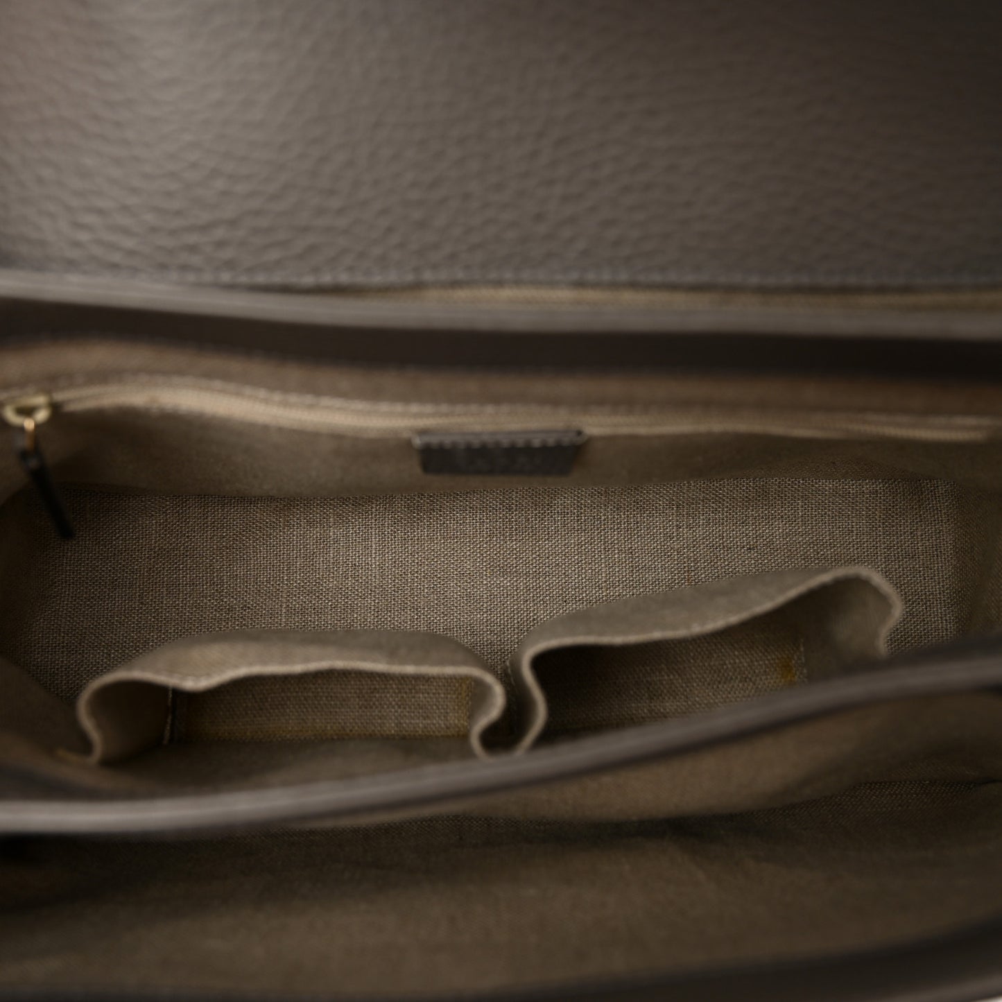 Dollar Calfskin Medium Interlocking G Top Handle Shoulder Bag Loess