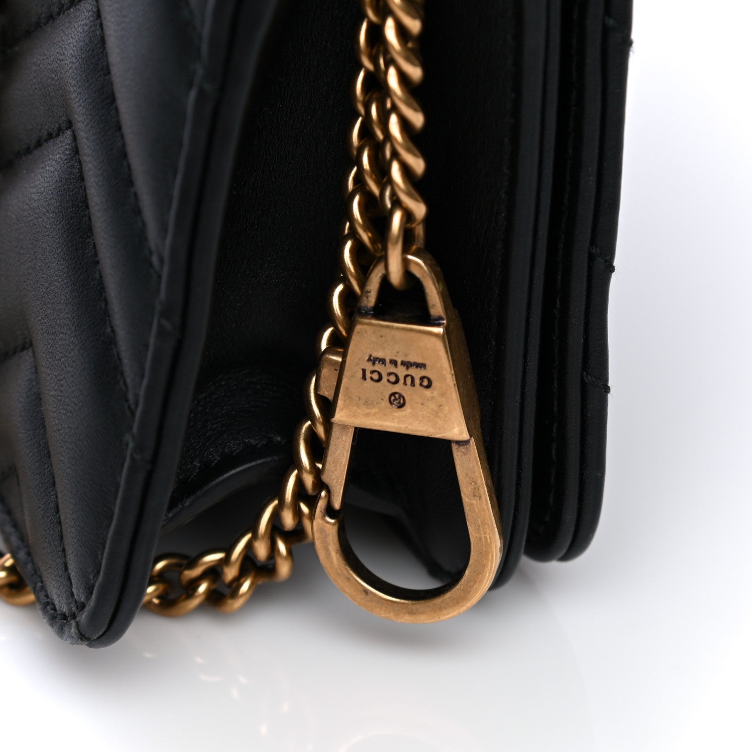 Gucci Calfskin Matelasse GG Marmont Mini Bag Black 7 of 12