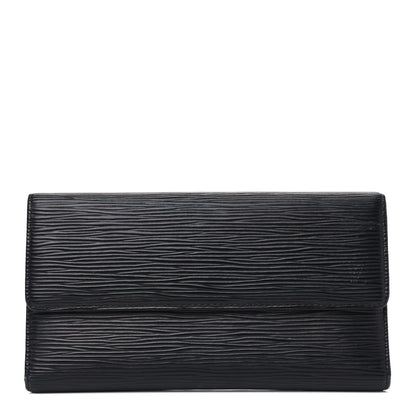 Louis Vuitton Epi Porte Tresor International Wallet Black 1 of 7