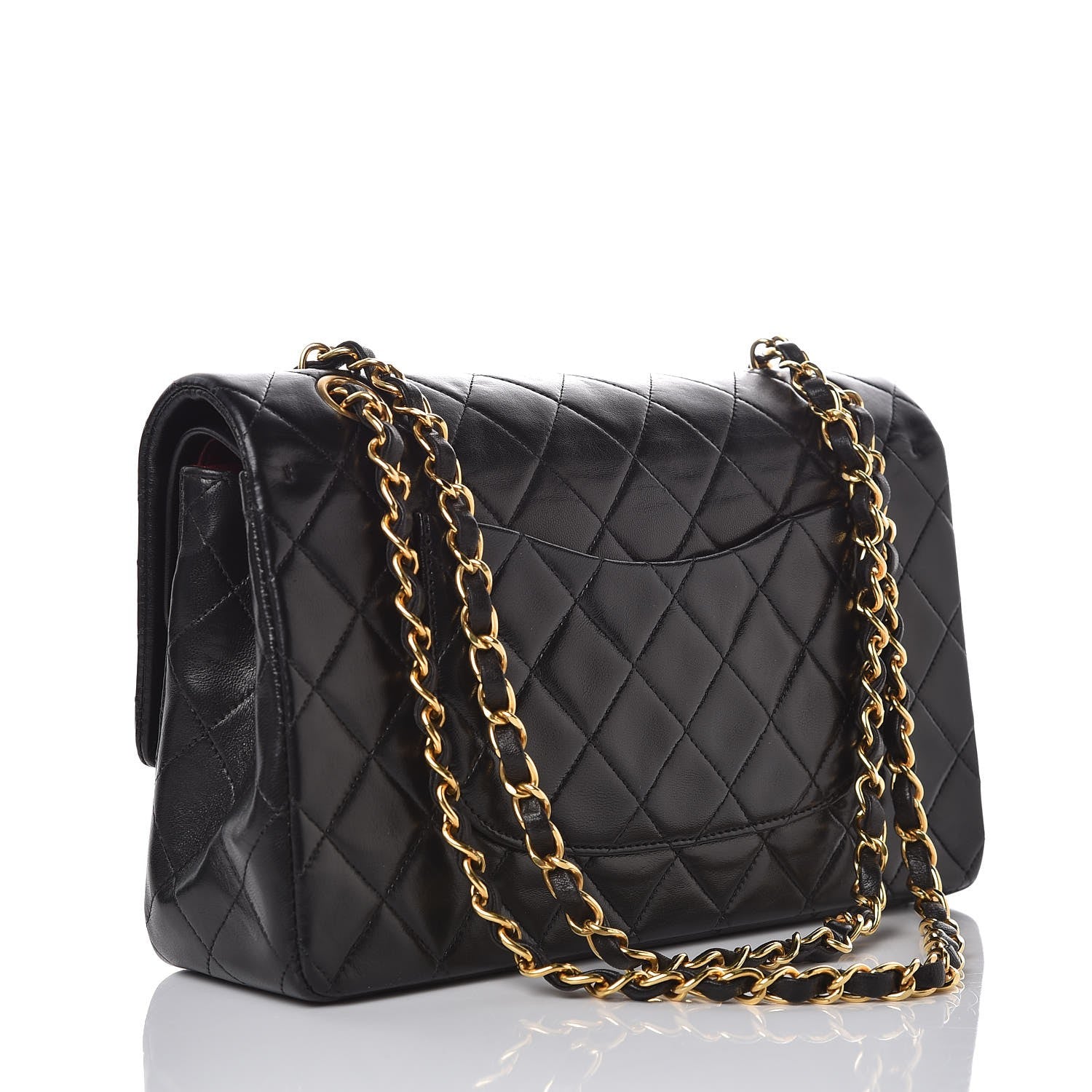 Chanel Lambskin Quilted Medium Double Flap Black 3 of 9