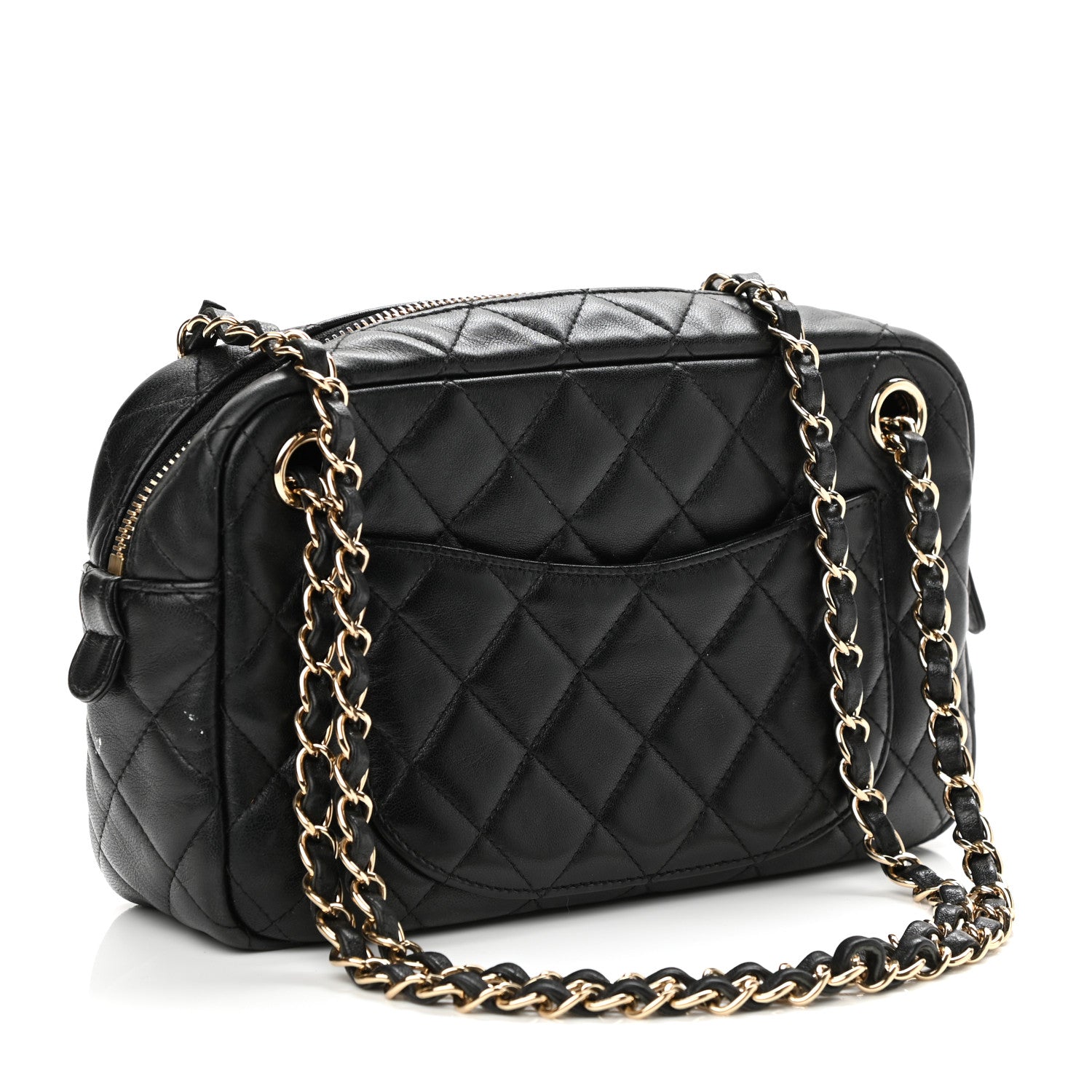 Chanel Lambskin Quilted Camera Bag Black 3 of 12
