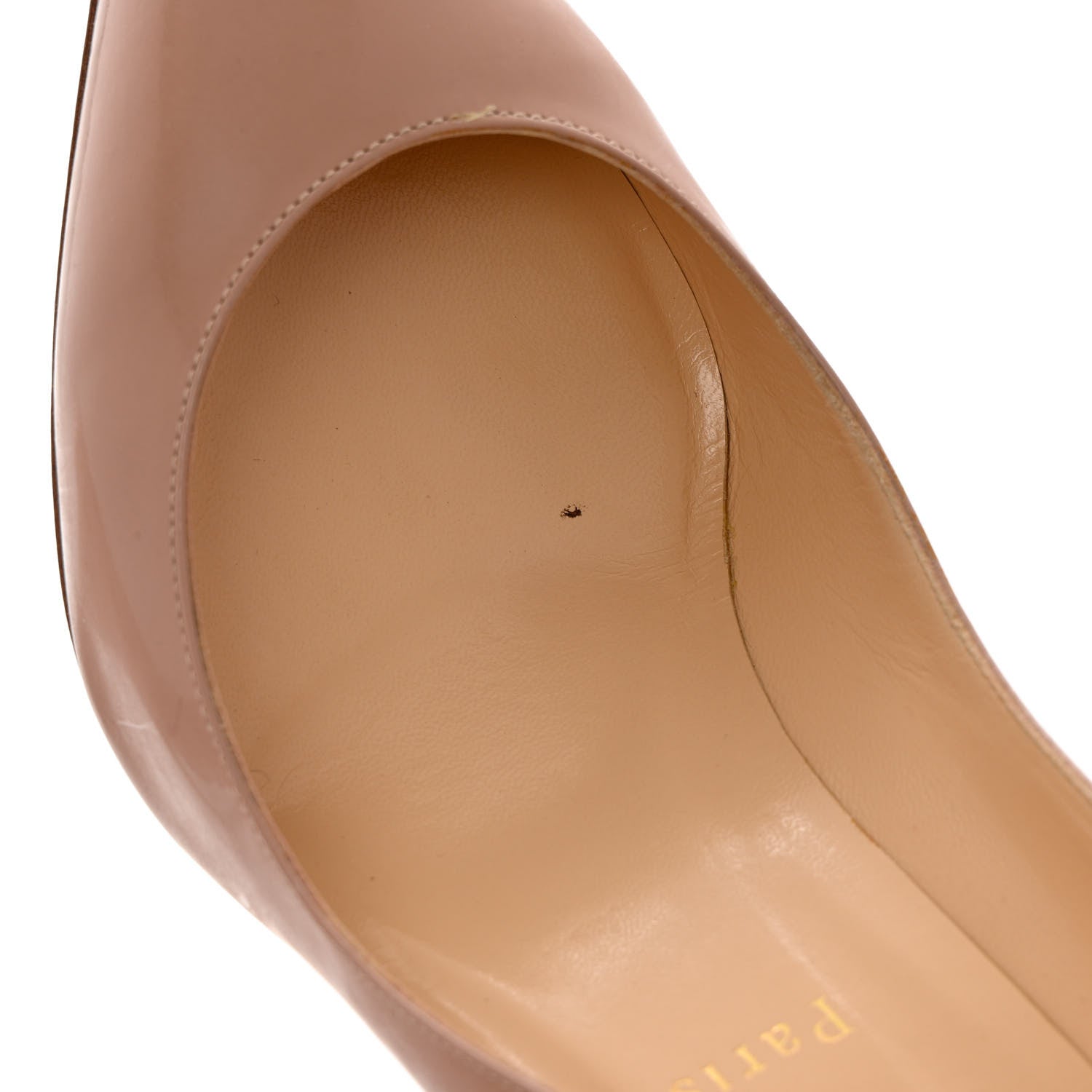 Christian Louboutin Patent Piou Piou 85 Pumps 39.5 Nude 8 of 11