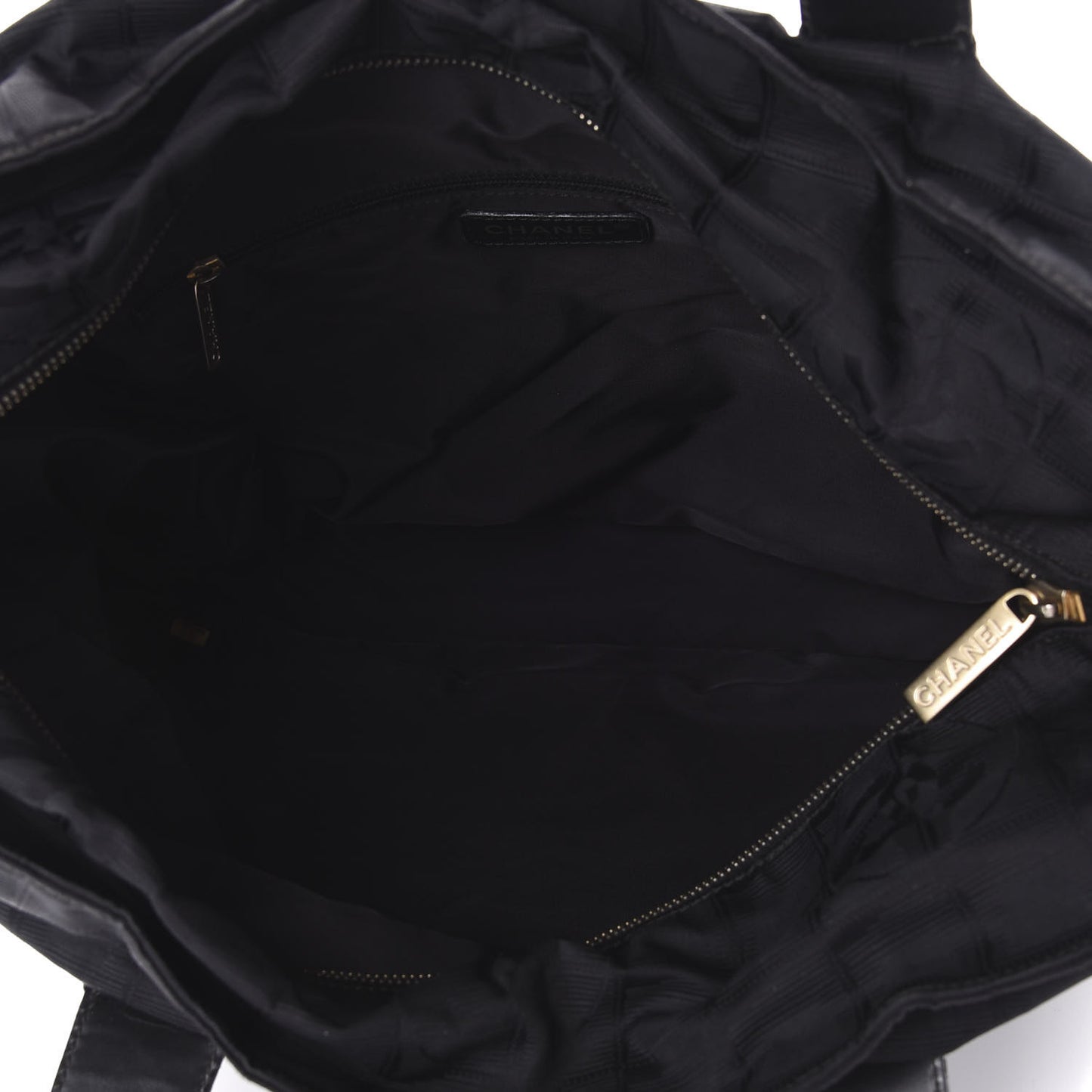Nylon Large Travel Tote Black