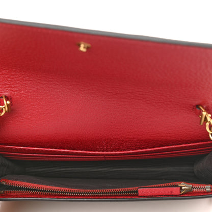 Gucci GG Supreme Monogram Web Queen Margaret Chain Wallet Red 5 of 9