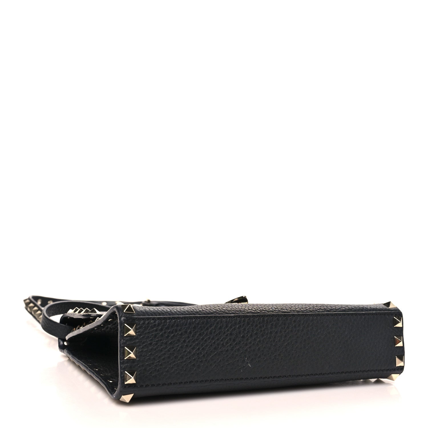 Valentino Garavani Pebbled Calfskin Medium Rockstud Flip Lock Crossbody Bag Black 3 of 8