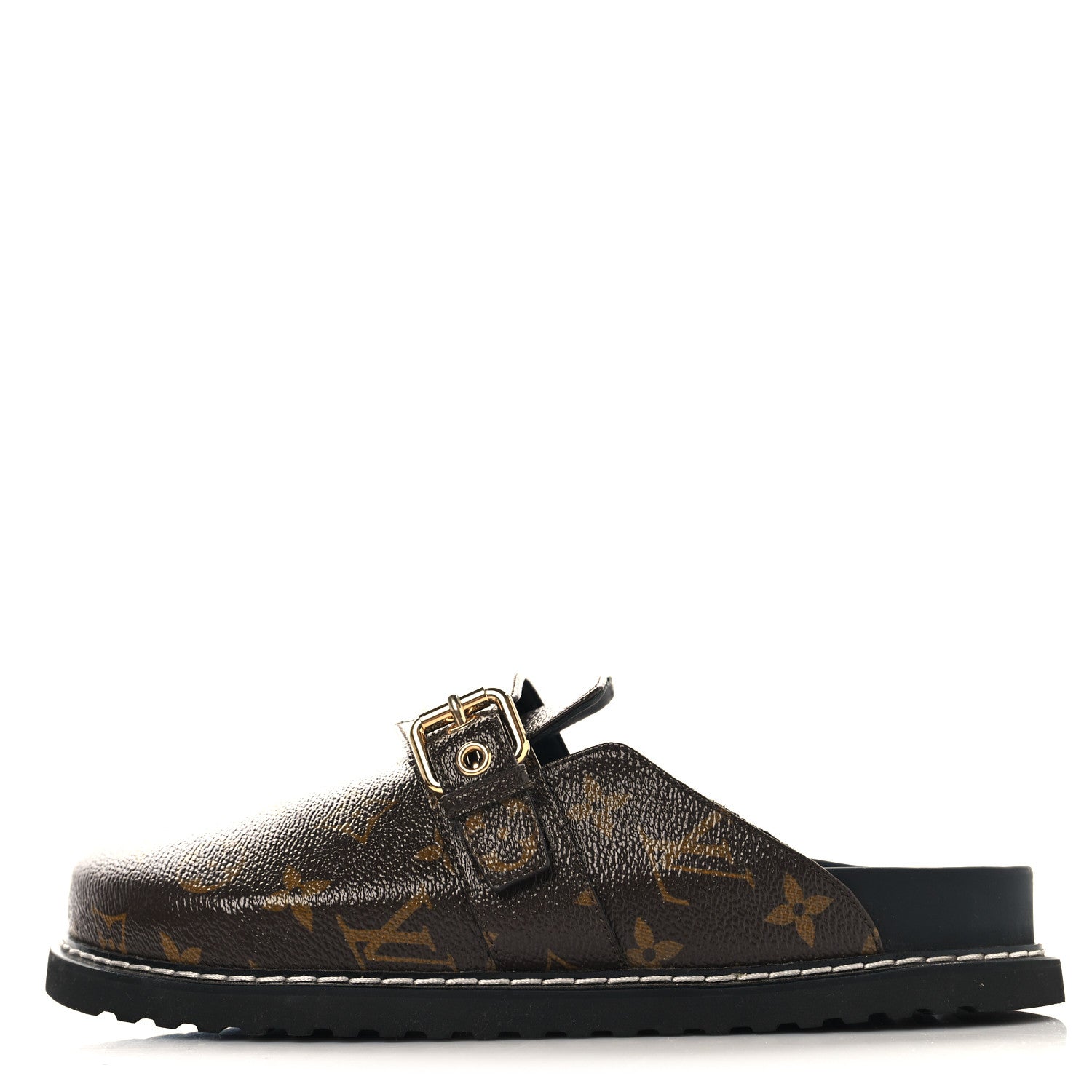 Louis Vuitton Patent Monogram Womens Cosy Flat Comfort Clog Mules