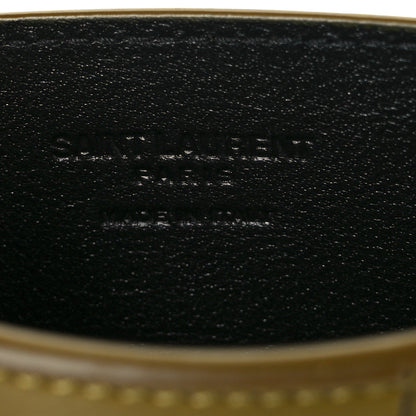 Saint Laurent Calfskin 5 Fragments Card Holder Olive 6 of 9