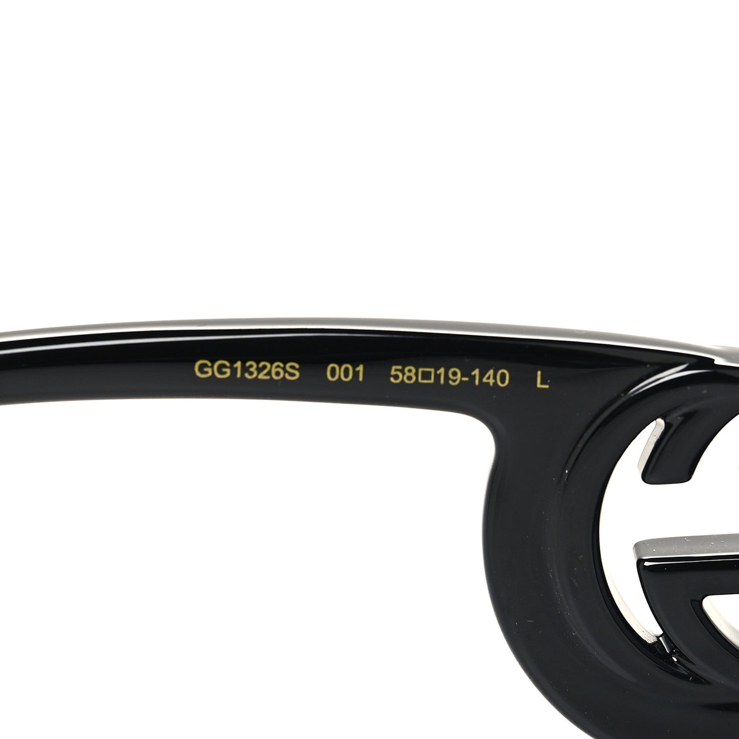 Acetate Rectangle Frame Sunglasses GG1326S Black