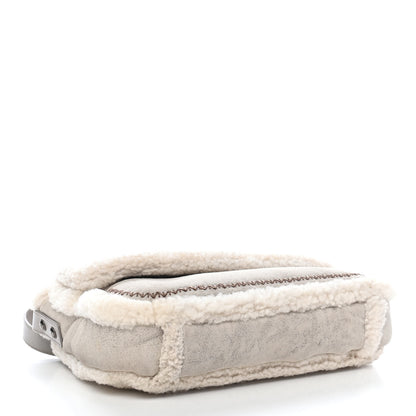 Chanel Shearling Lambskin Messenger Bag Grey 4 of 9