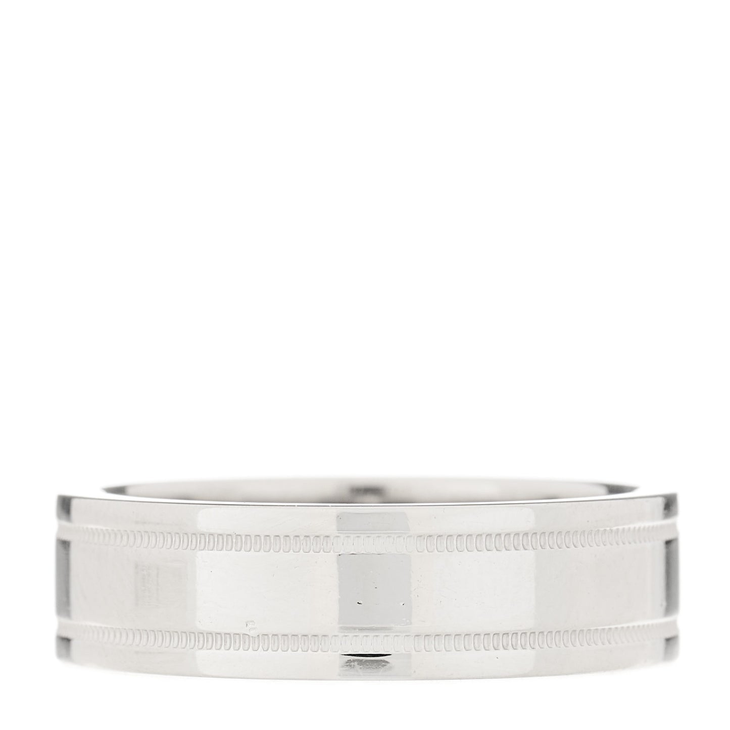 Platinum 6mm Essential Double Milgrain Band Ring 58 8.25