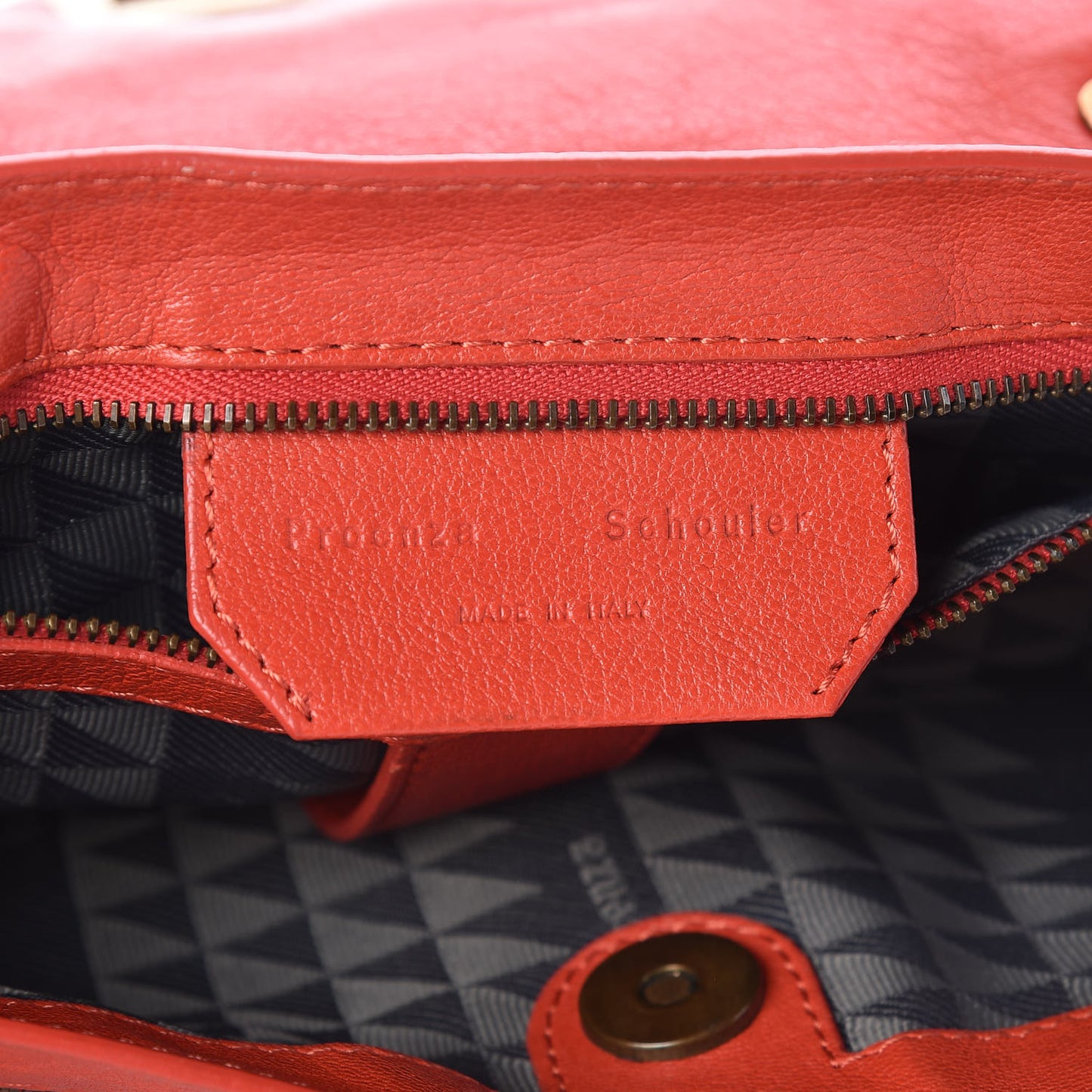 Lambskin Medium PS1 Satchel Deep Coral