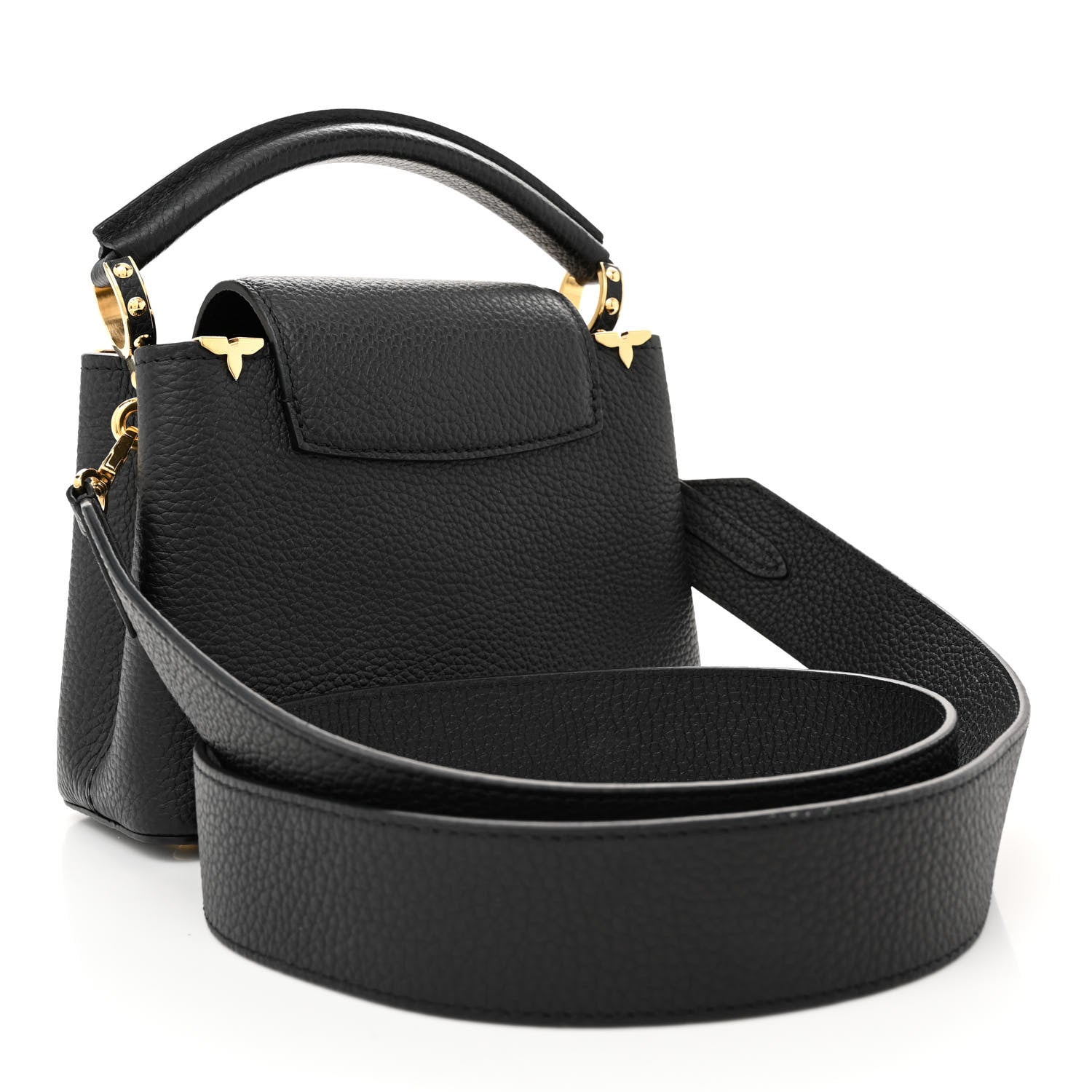 Louis Vuitton Taurillon Embellished Flower Crown Capucines Mini Black 3 of 10