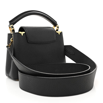 Louis Vuitton Taurillon Embellished Flower Crown Capucines Mini Black 3 of 10