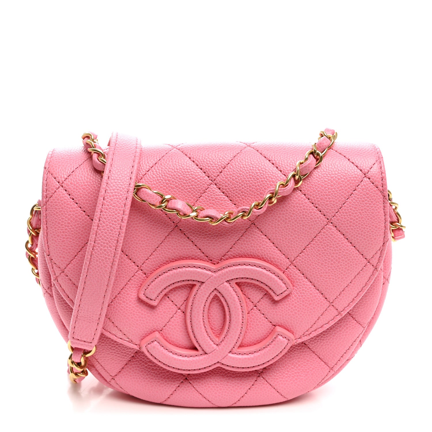 Chanel Caviar Quilted Mini Messenger Flap Light Pink 9 of 10