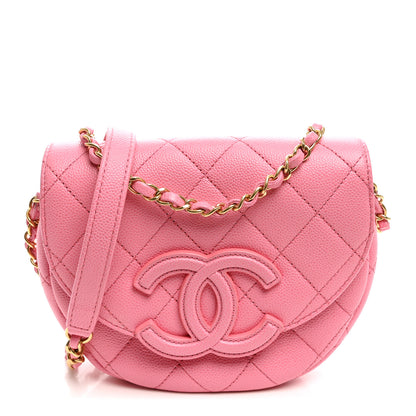 Chanel Caviar Quilted Mini Messenger Flap Light Pink 9 of 10