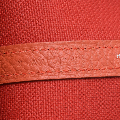 Hermes Toile Officier Negonda Garden Party 30 TPM Rouge Tomate Capucine 6 of 11