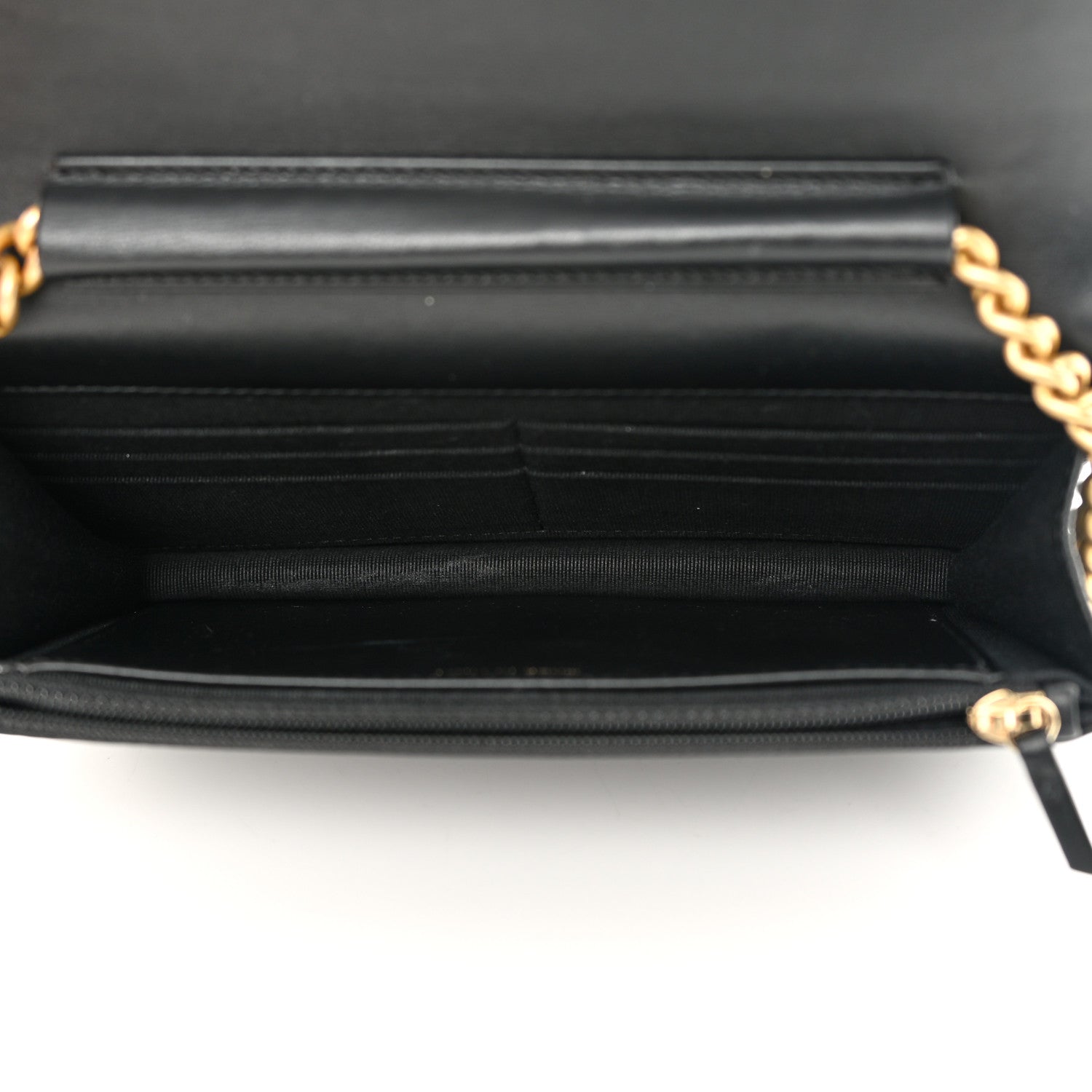Chanel Caviar Quilted Boy Wallet On Chain WOC Black 5 of 13