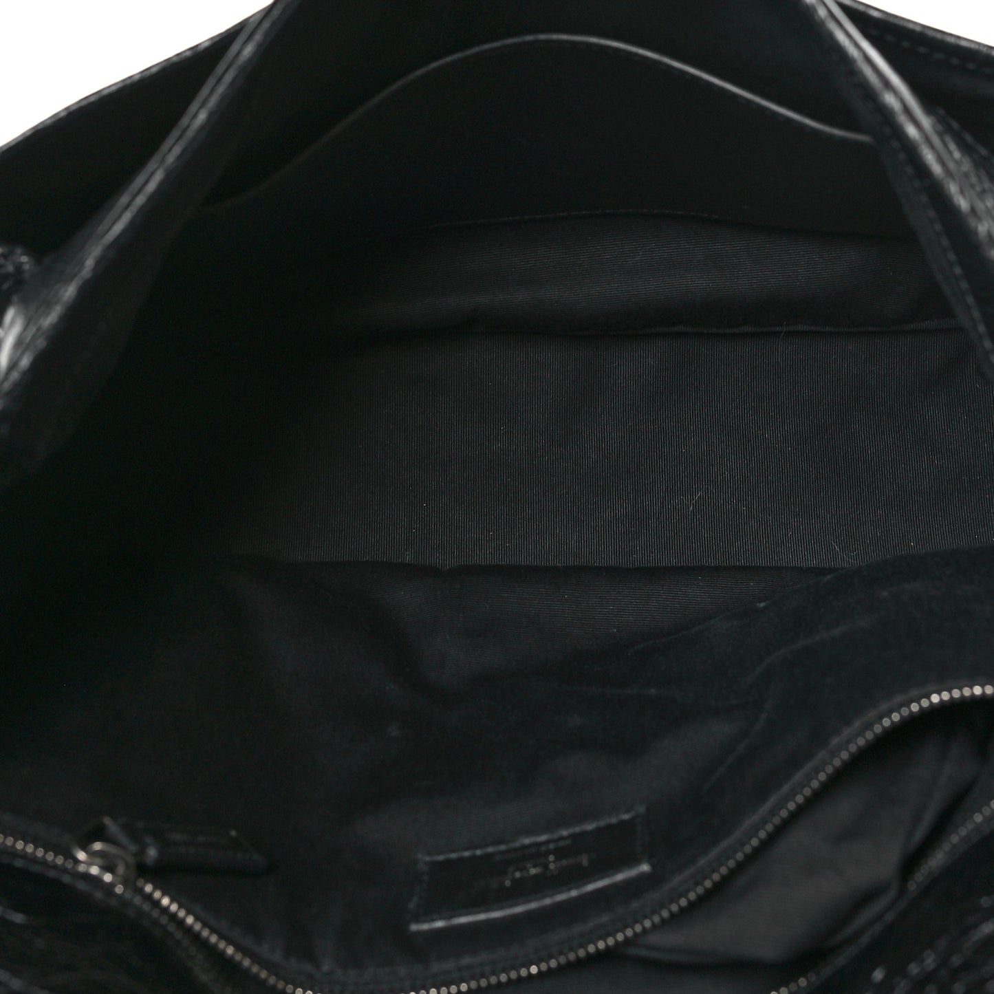 Crinkled Calfskin Matelasse Monogram Large Niki Chain Satchel Black