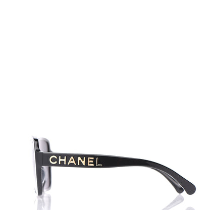 Chanel Acetate Polarized Square Sunglasses 5408 Black 3 of 7