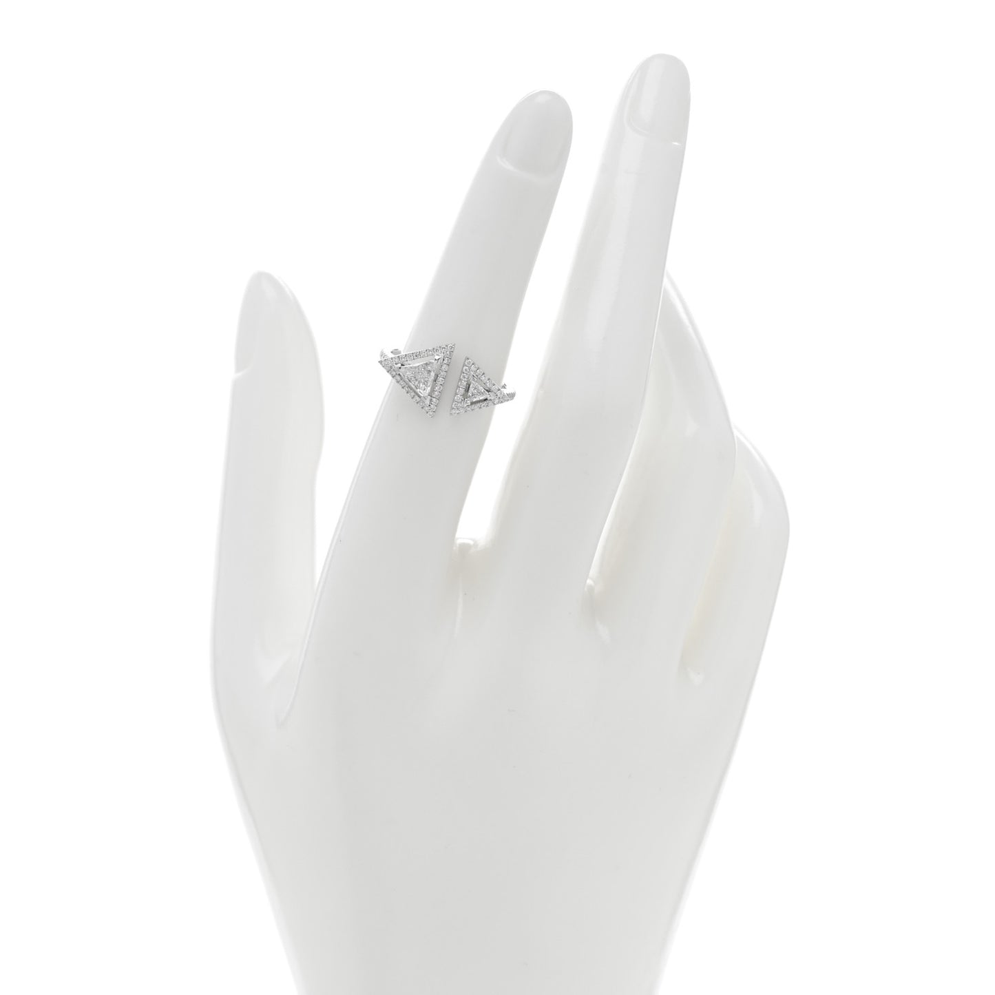 18K White Gold Diamond Thea Toi Moi Ring 50 5.5