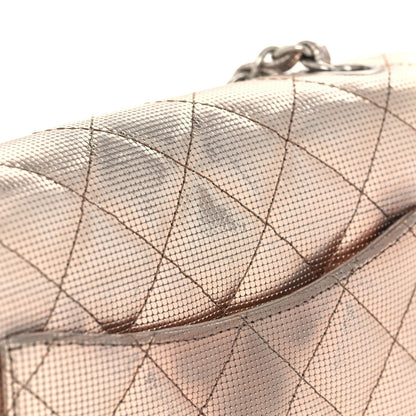 Chanel Metallic Calfskin Quilted Pixel Effect Mini Rectangular Flap Pink Gold 11 of 12