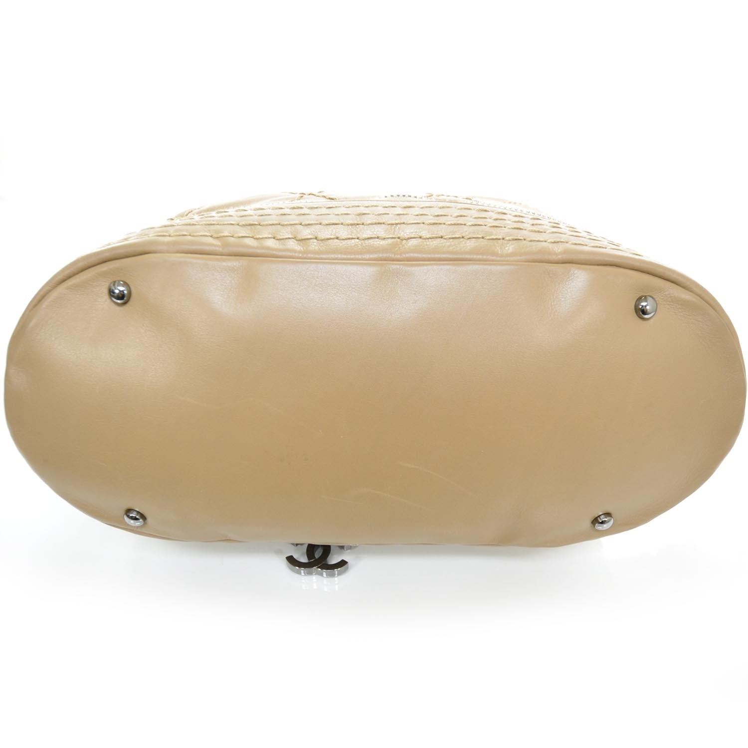 Chanel Lambskin Expandable Tote Beige 4 of 12