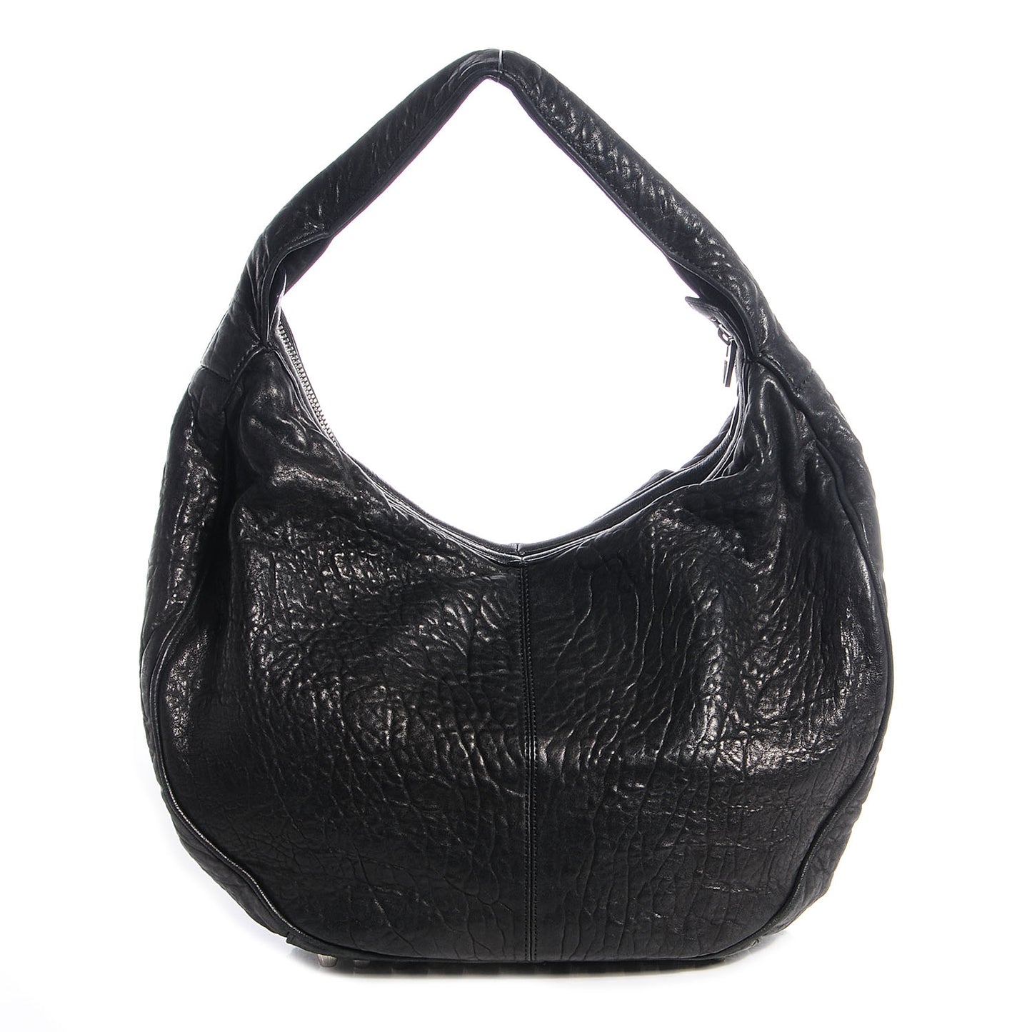 Pebbled Lambskin Morgan Hobo Black w Silver Hardware