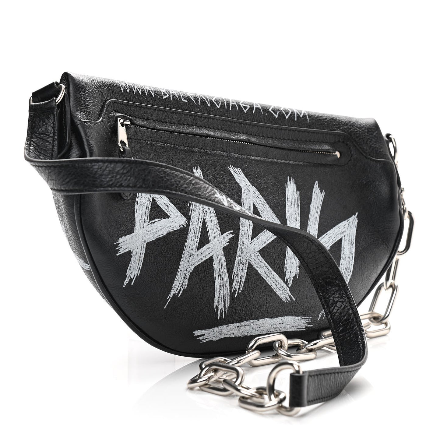 Agneau Arena Graffiti All Over XS Souvenir Belt Bag Black White