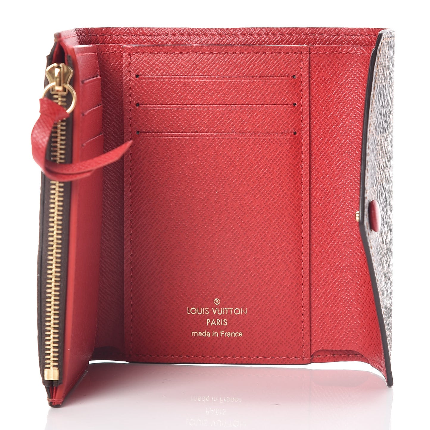Damier Ebene Victorine Wallet Red