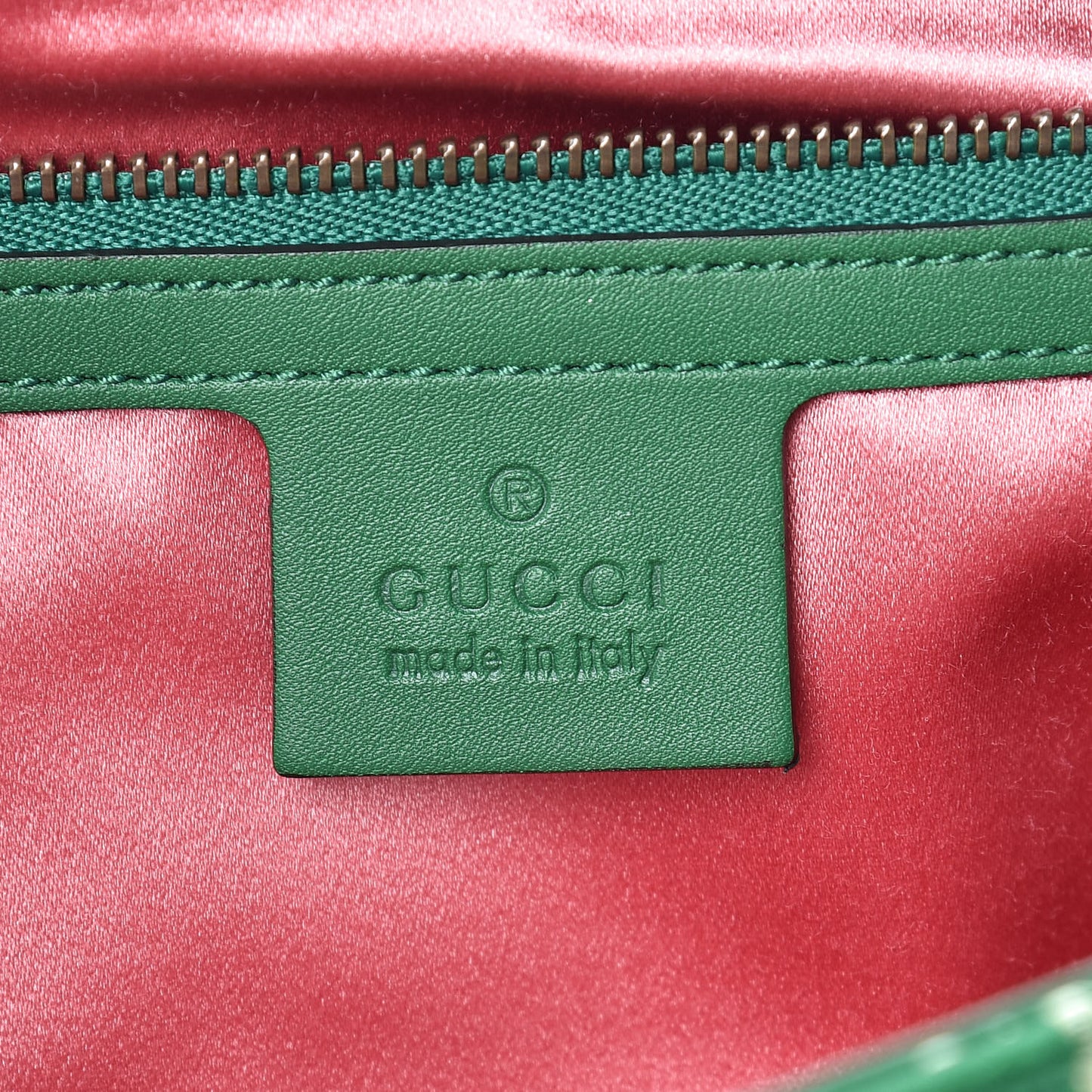 Jacquard Matelasse Floral Medium GG Marmont Shoulder Bag Green