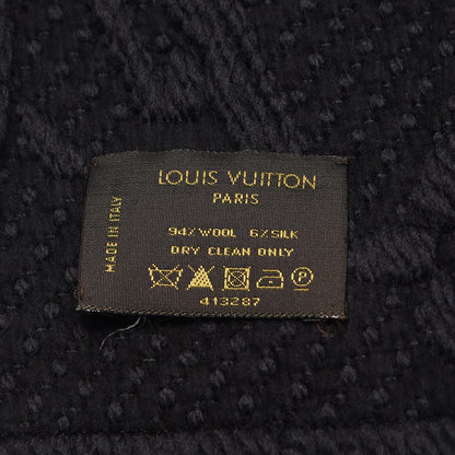 Louis Vuitton Wool Silk Logomania Scarf Charcoal Grey 3 of 3