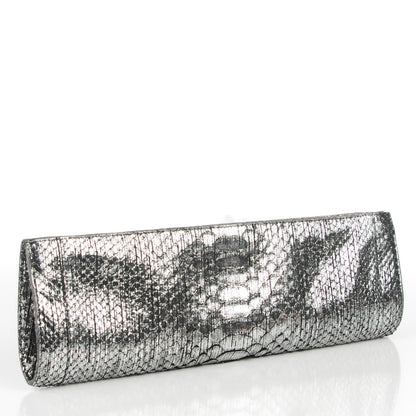 Nancy Gonzalez Python Razor Clutch Silver 3 of 7