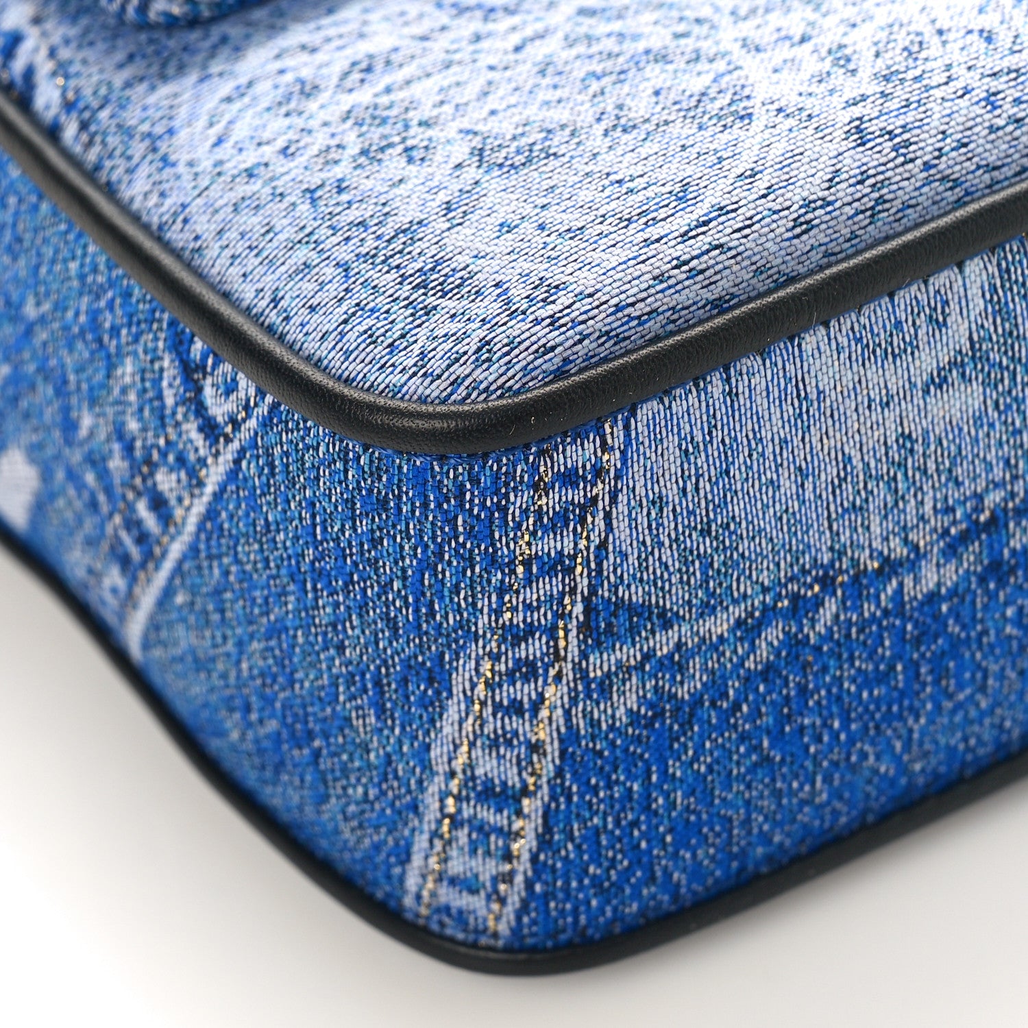 Fendi X VERSACE Denim Fendace Patchwork Baguette Blue 7 of 8