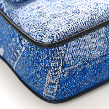 Fendi X VERSACE Denim Fendace Patchwork Baguette Blue 7 of 8