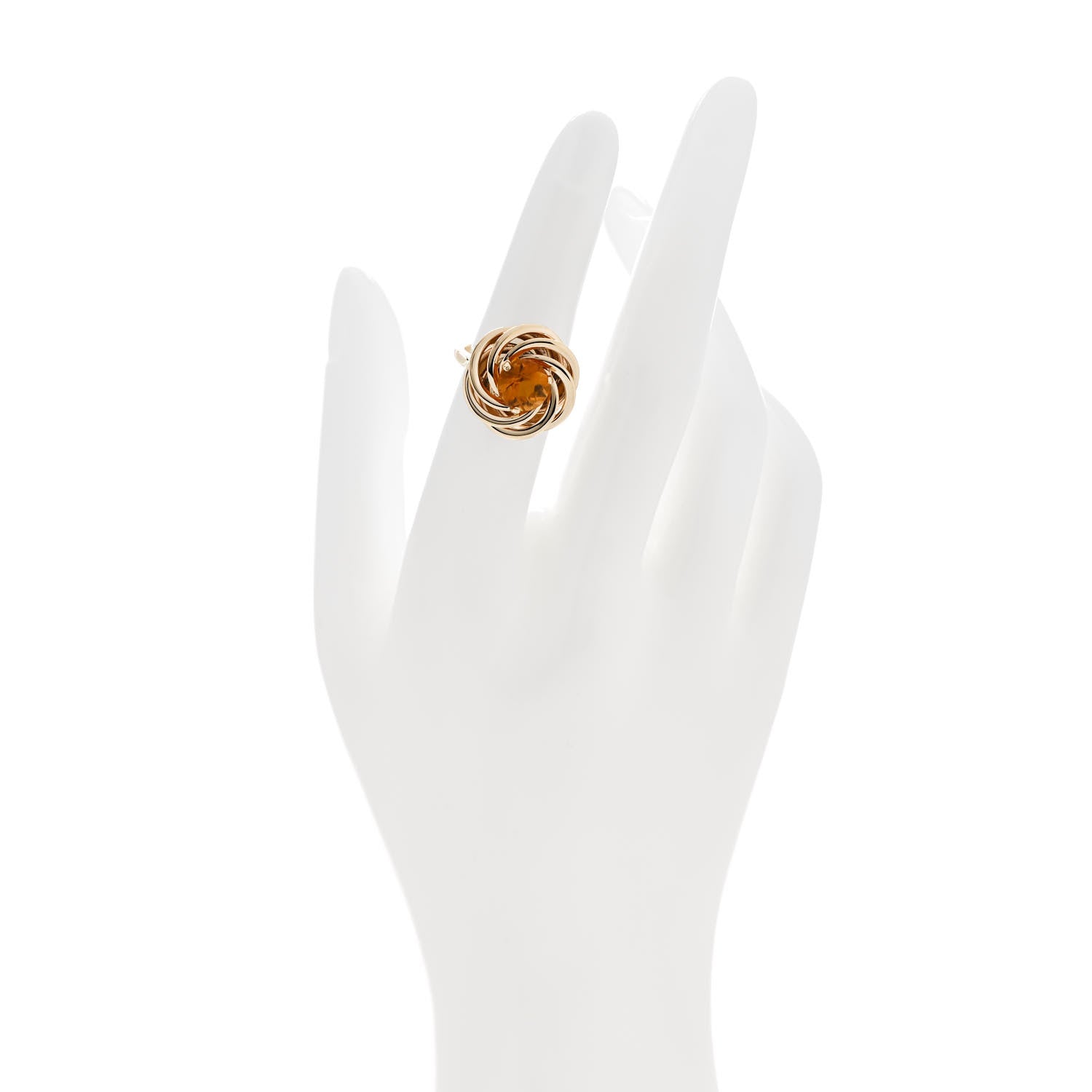 Tiffany 14K Yellow Gold Citrine Cocktail Ring 50 5.25 2 of 7
