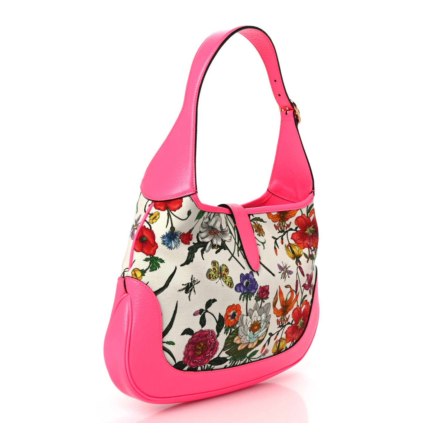 Canvas Flora Medium Jackie Hobo Fuchsia