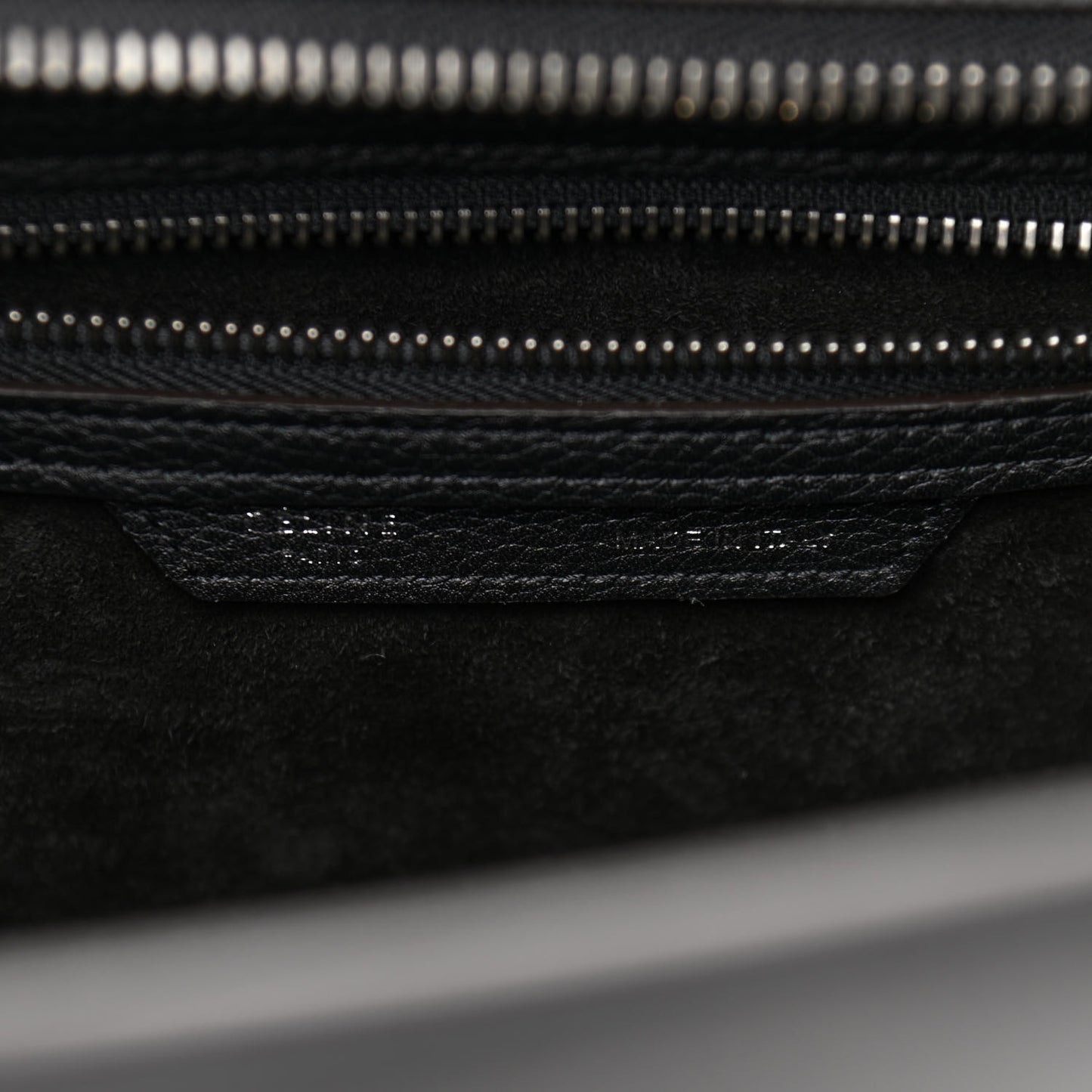 Drummed Calfskin Micro Luggage Black