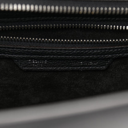 Celine Drummed Calfskin Micro Luggage Black 6 of 9