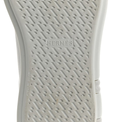 Hermes Calfskin Womens Happy Sneakers 37 White 8 of 12