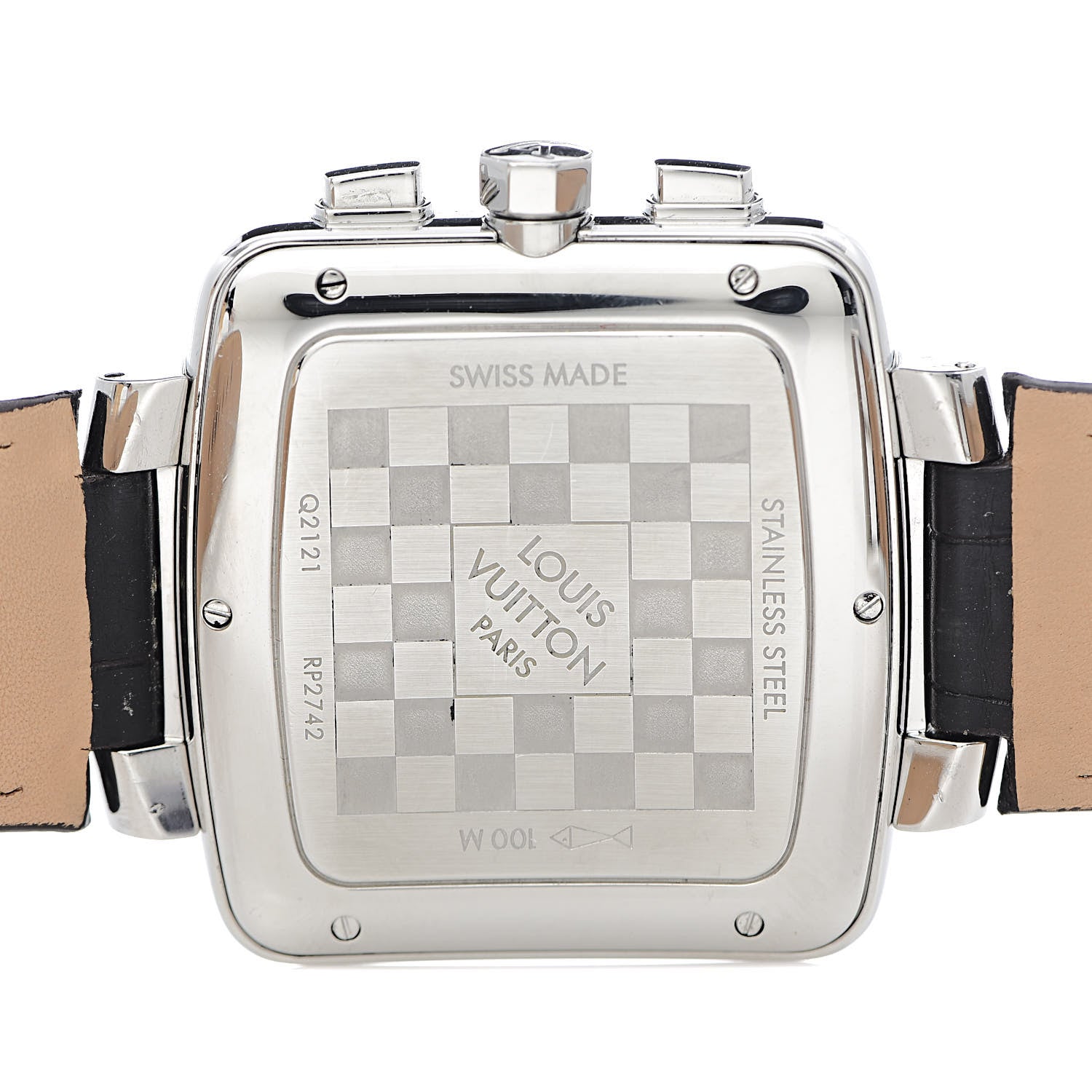 Louis Vuitton Stainless Steel Alligator 41mm Speedy Chronograph Automatic Watch Blue 5 of 9