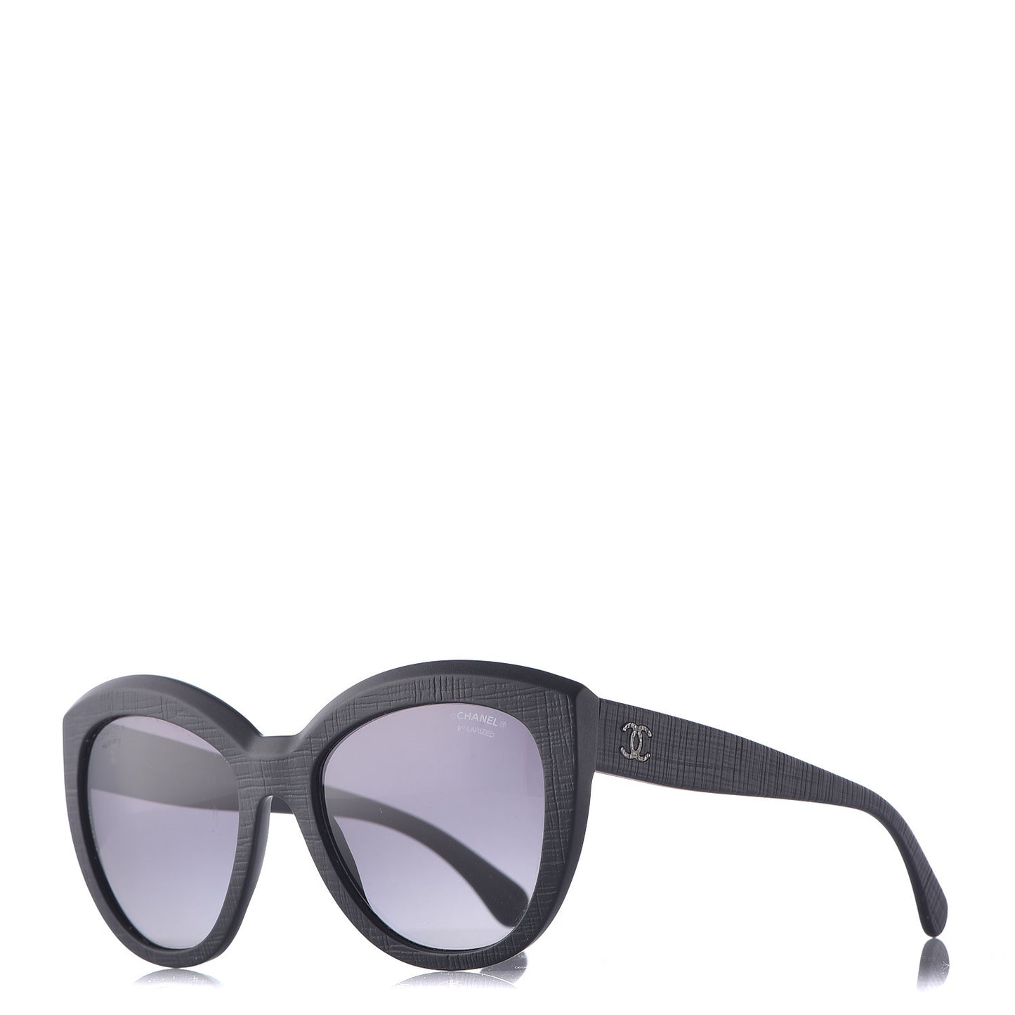 Tweed Effect CC Polarized Butterfly Signature Sunglasses 5332 Black